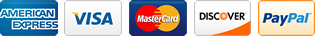 Flowmeters.com accepts all major credit cards including Visa, MasterCard, American Express, Discover, and PayPal
